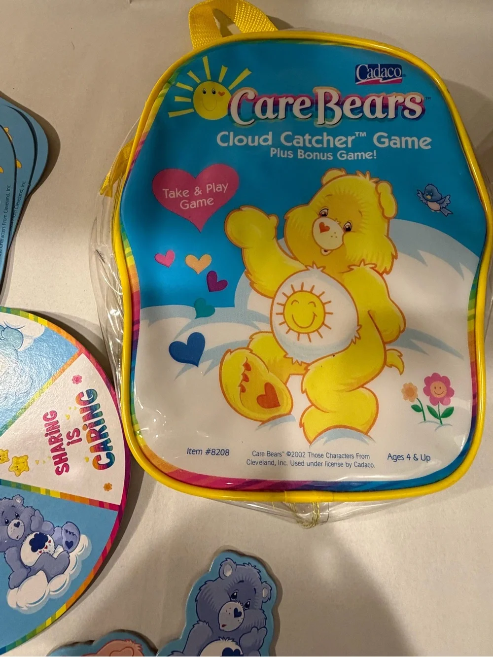Care Bear Cloud Catcher Game Cadaco 2002  With Plastic Carrying Case